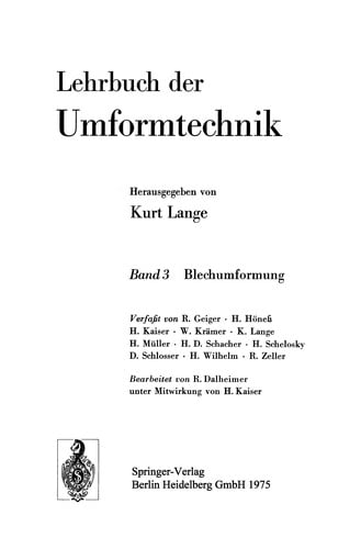 Lehrbuch der Umformtechnik