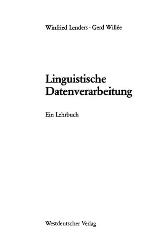 Linguistische Datenverarbeitung