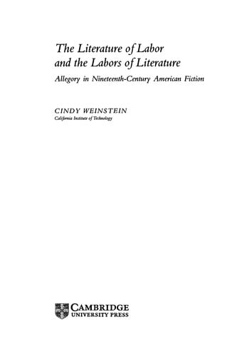 The literature of labor and the labors of literature