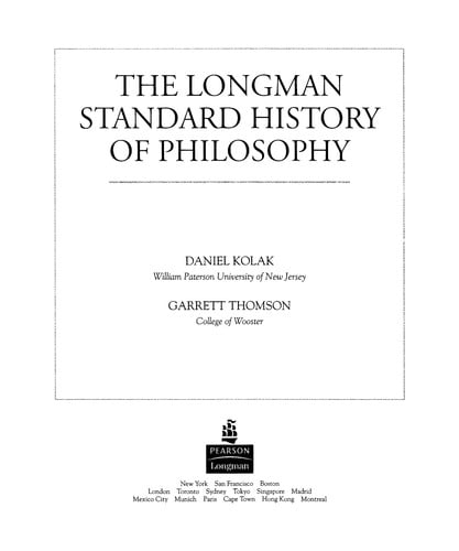 The Longman standard history of philosophy