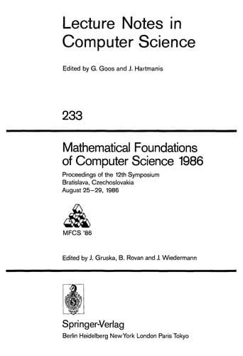 Mathematical foundations of computer science 1986
