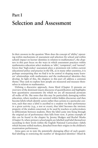 Mathematical relationships in education