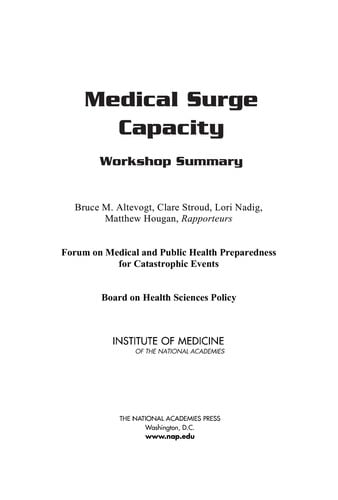 Medical surge capacity
