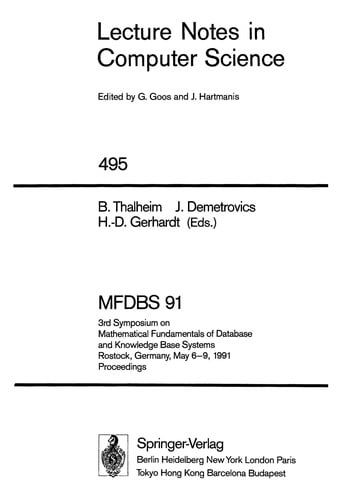Mathematical Fundamentals of Database and Knowledge Base Systems, International Symposium Proceedings