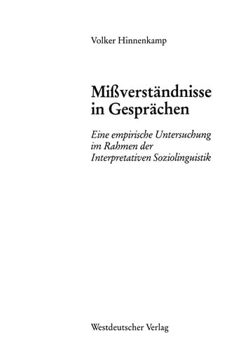 Mißverständnisse in Gesprächen