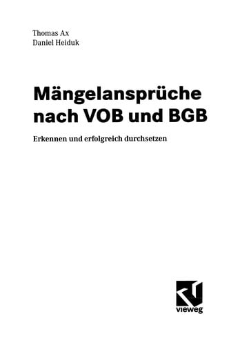 Mängelansprüche nach VOB und BGB