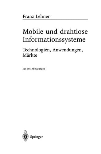 Mobile und drahtlose Informationssysteme