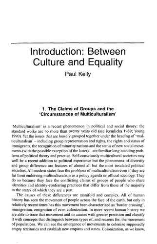 Multiculturalism reconsidered