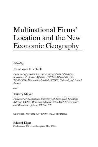 Multinational firms' location and the new economic geography