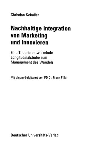 Nachhaltige Intergation von Marketing und Innovieren