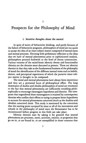 The nature of mental things