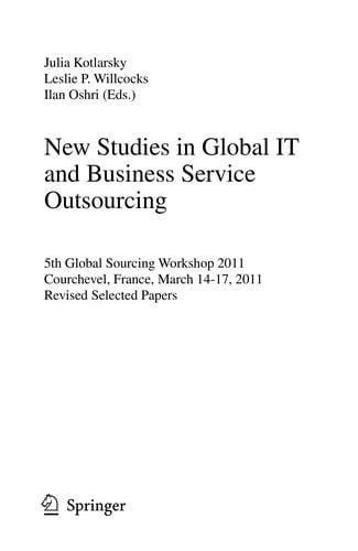 New Studies in Global IT and Business Service Outsourcing