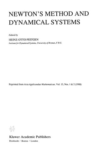 Newton's Method and Dynamical Systems