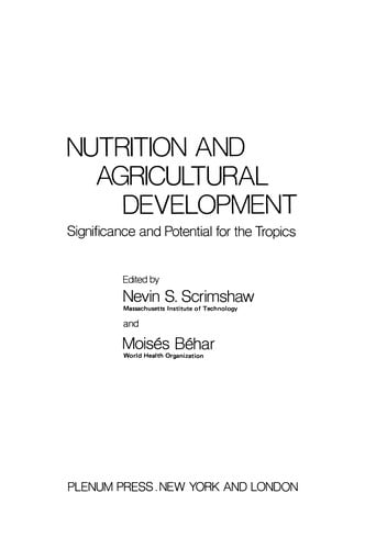 Nutrition and Agricultural Development
