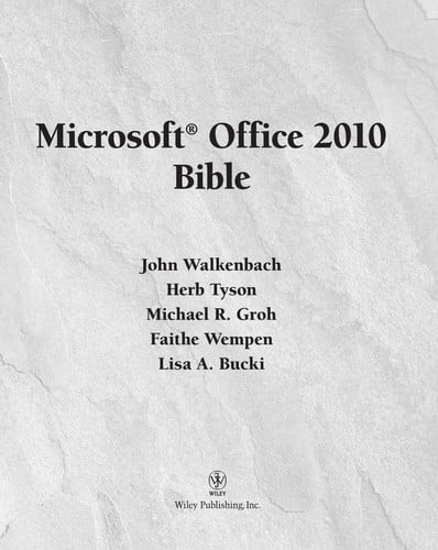 Microsoft Office 2010 bible