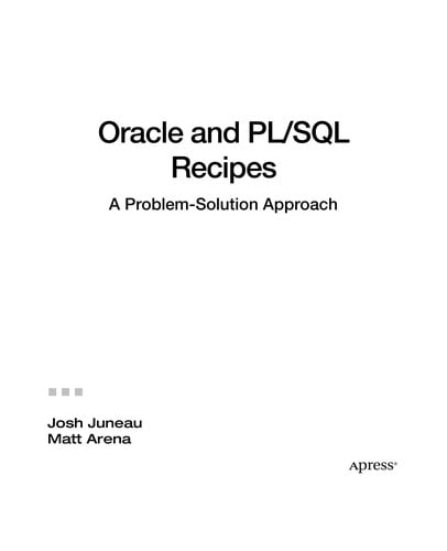 Oracle PL/SQL recipes