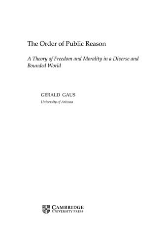 The order of public reason