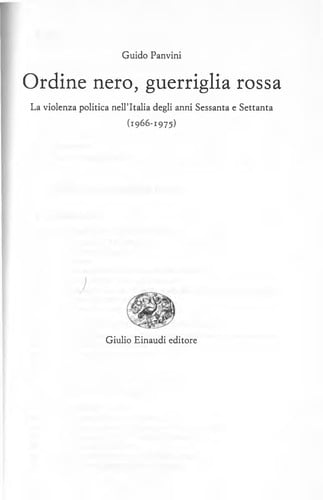 Ordine nero, guerriglia rossa