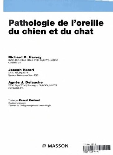 Pathologie de l'oreille du chien et du chat