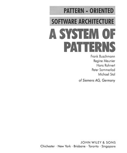 Pattern-oriented software architecture