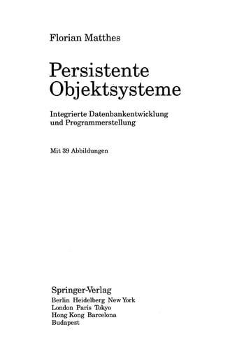 Persistente Objektsysteme