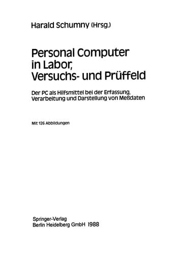 Personal Computer in Labor, Versuchs- und Prüffeld