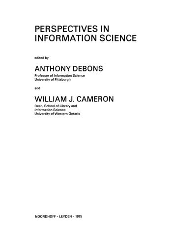 Perspectives in Information Science