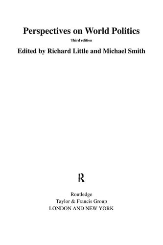 PERSPECTIVES ON WORLD POLITICS; ED. BY RICHARD LITTLE