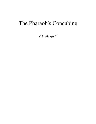 The pharaoh's concubine