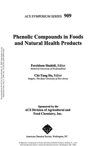 Phenolic compounds in foods and natural health products
