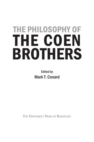 The  philosophy of the Coen brothers