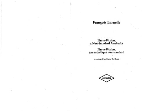 Photo-fiction, a non-standard aesthetics =