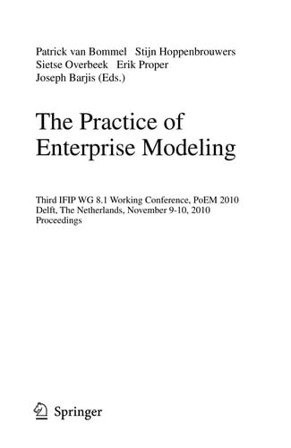 The Practice of Enterprise Modeling