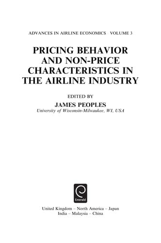 Pricing behavior and non-price characteristics in the airline industry