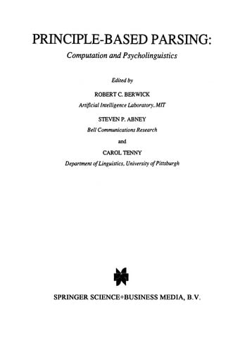 Principle-Based Parsing