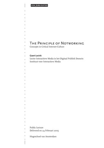 The principle of notworking