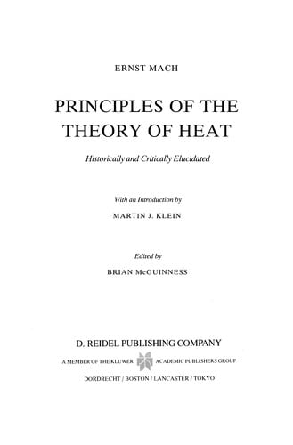 Principles of the Theory of Heat