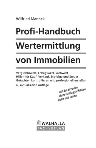 Profi-Handbuch Wertermittlung von Immobilien