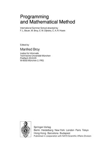 Programming and Mathematical Method