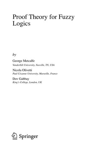 Proof theory for fuzzy logics