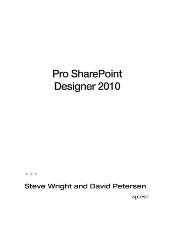 Pro SharePoint Designer 2010