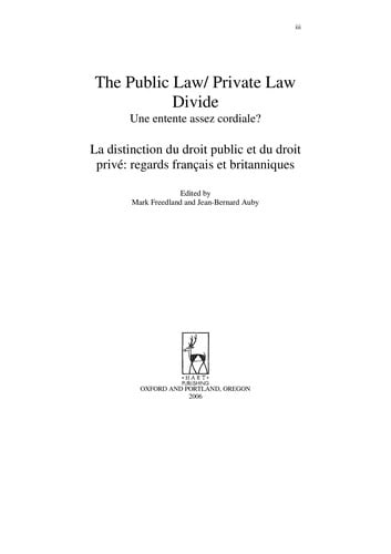 The Public law/private law divide