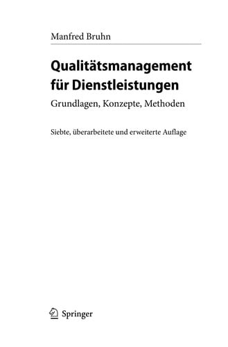 Qualita tsmanagement fu r Dienstleistungen