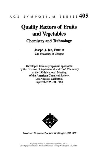 Quality factors of fruits and vegetables