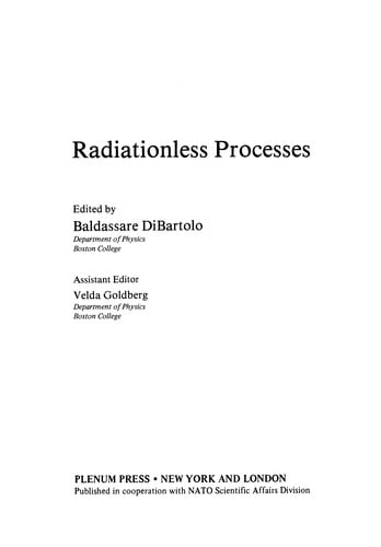Radiationless Processes