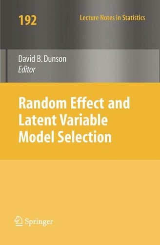 Random effect and latent variable model selection