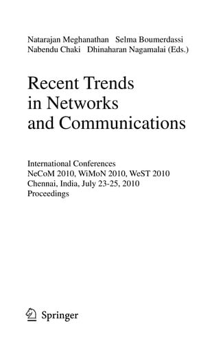 Recent trends in networks and communications