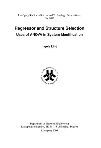 Regressor and structure selection