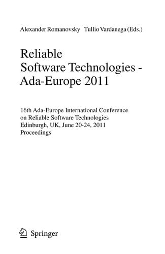 Reliable Software Technologies - Ada-Europe 2011