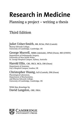 Research in medicine